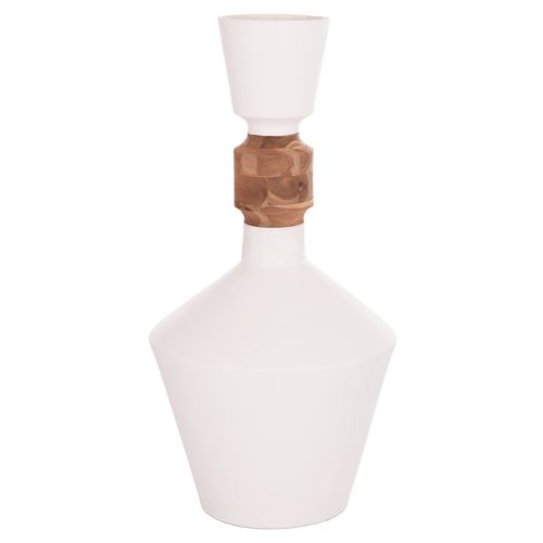 ΔΙΑΚΟΣΜΗΤΙΚΟ ΒΑΖΟ ΔΑΠΕΔΟΥ NEBULA HM4661.02 FIBER CEMENT ΛΕΥΚΟ--ΞΥΛΟ ΤΕΑΚ Φ60x115Υεκ.