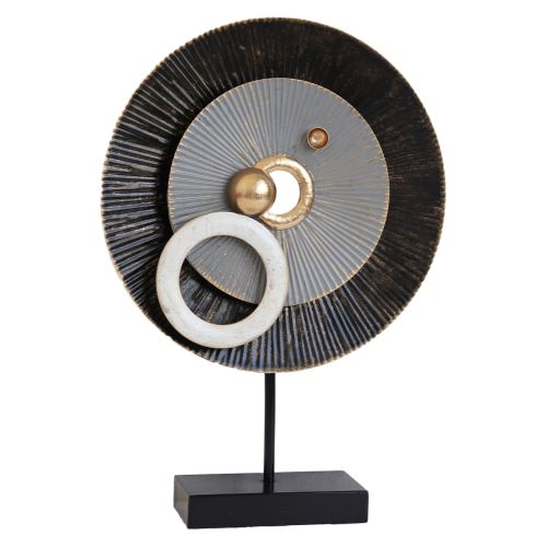 ΕΠΙΤΡΑΠΕΖΙΟ ΜΕΤΑΛΛΙΚΟ ΔΙΑΚΟΣΜΗΤΙΚΟ HM7171 ΓΚΡΙ ΛΕΥΚΟ 65x9x54,5Y εκ.