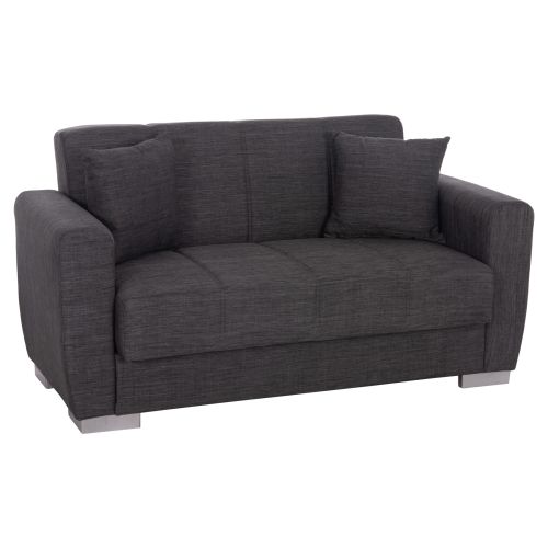 ΚΑΝΑΠΕΣ ΚΡΕΒΑΤΙ POLYA ΔΙΘΕΣΙΟΣ ΓΚΡΙ HM3241.03 153x87x77Υεκ.