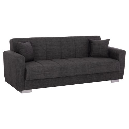 ΚΑΝΑΠΕΣ ΚΡΕΒΑΤΙ POLYA ΤΡΙΘΕΣΙΟΣ HM3240.03 ΓΚΡΙ 215x85x76Υ εκ.