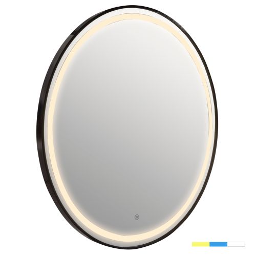 ΚΑΘΡΕΠΤΗΣ ΤΟΙΧΟΥ ΣΤΡΟΓΓΥΛΟΣ ROUNDER HM4503.01 ΑΛΟΥΜΙΝΙΟ ΣΕ ΜΑΥΡΟ-ΦΩΤΙΣΜΟΣ LED Φ80εκ.