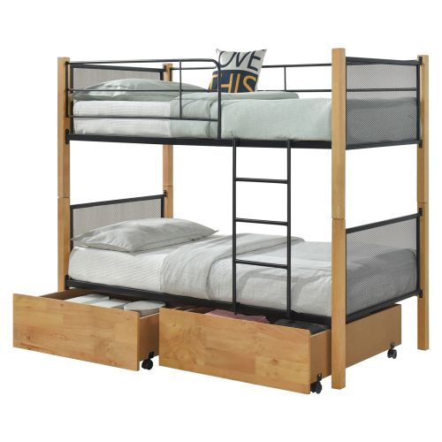 ΚΡΕΒΑΤΙ ΚΟΥΚΕΤΑ ΜΕ 2 ΕΠΙΔΑΠΕΔΙΑ ΣΥΡΤΑΡΙΑ RAYVEN HM21119.02 ΞΥΛΟ-ΜΕΤΑΛΛΟ-ΓΙΑ ΣΤΡΩΜΑΤΑ 90x190εκ