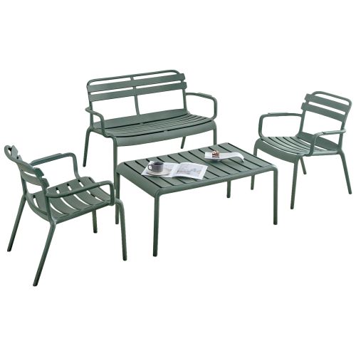 ΣΕΤ ΣΑΛΟΝΙ ΕΞΩΤΕΡΙΚΟΥ ΧΩΡΟΥ 4ΤΜΧ ALLEGRA HM21052 WICKER-ΜΕΤΑΛΛΟ