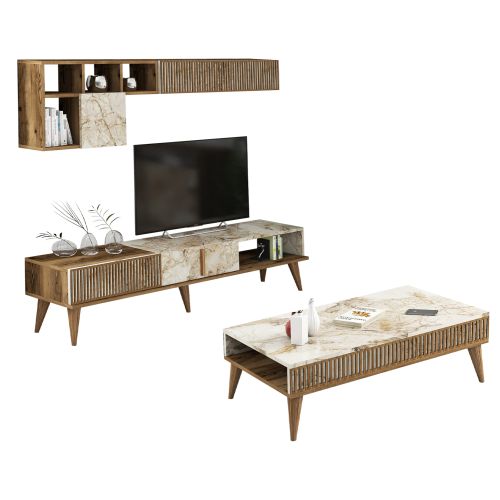 ΣΥΝΘΕΣΗ ΣΑΛΟΝΙΟΥ 2ΤΜΧ ΚΑΡΥΔΙ- ΛΕΥΚΟ ΜΑΡΜΑΡΟ HM11846.03