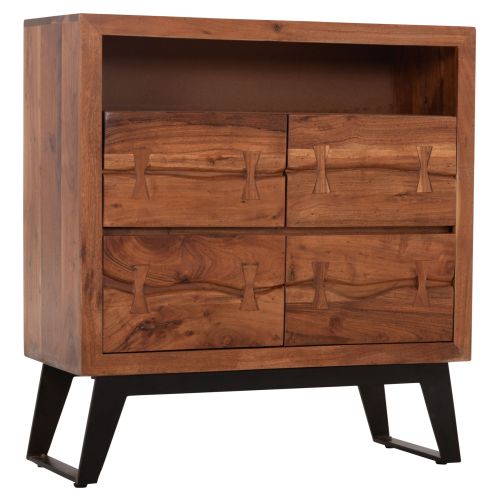 ΣΥΡΤΑΡΙΕΡΑ FANSI 3ΣΥΡΤΑΡΙΑ ΑΠΟ ΜΑΣΙΦ ΞΥΛΟ ΑΚΑΚΙΑΣ 80x35x86Υεκ. HM8474.11