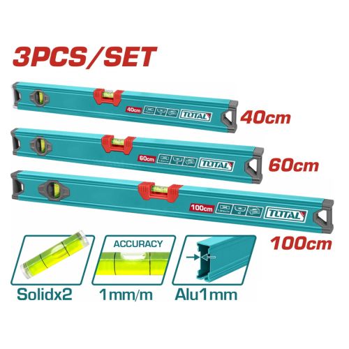 TOTAL ΣΕΤ ΑΛΦΑΔΙΑ ΑΛΟΥΜ. 40/60/100cm 3ΤΕΜ (THT10403)