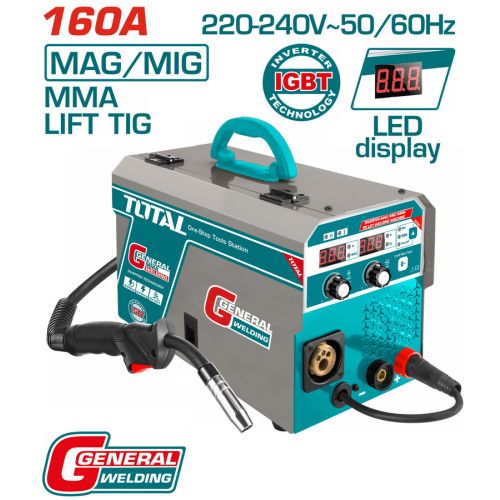 BF TOTAL ΗΛΕΚΤΡΟΚΟΛΛΗΣΗ INVERTER ΣΥΡΜΑΤΟΣ MAG/MIG/MMA/TIG 160A (TMGT1601)