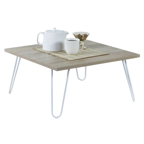 ΤΡΑΠΕΖΙ ΣΑΛΟΝΙΟΥ DIANE HM9180.01 SONAMA ΛΕΥΚΟ 60x60x29Y εκ.